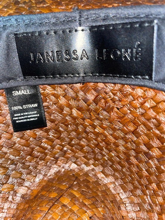 Janessa Leone Dora Raffia Straw Fedora Hat Brown main image 15